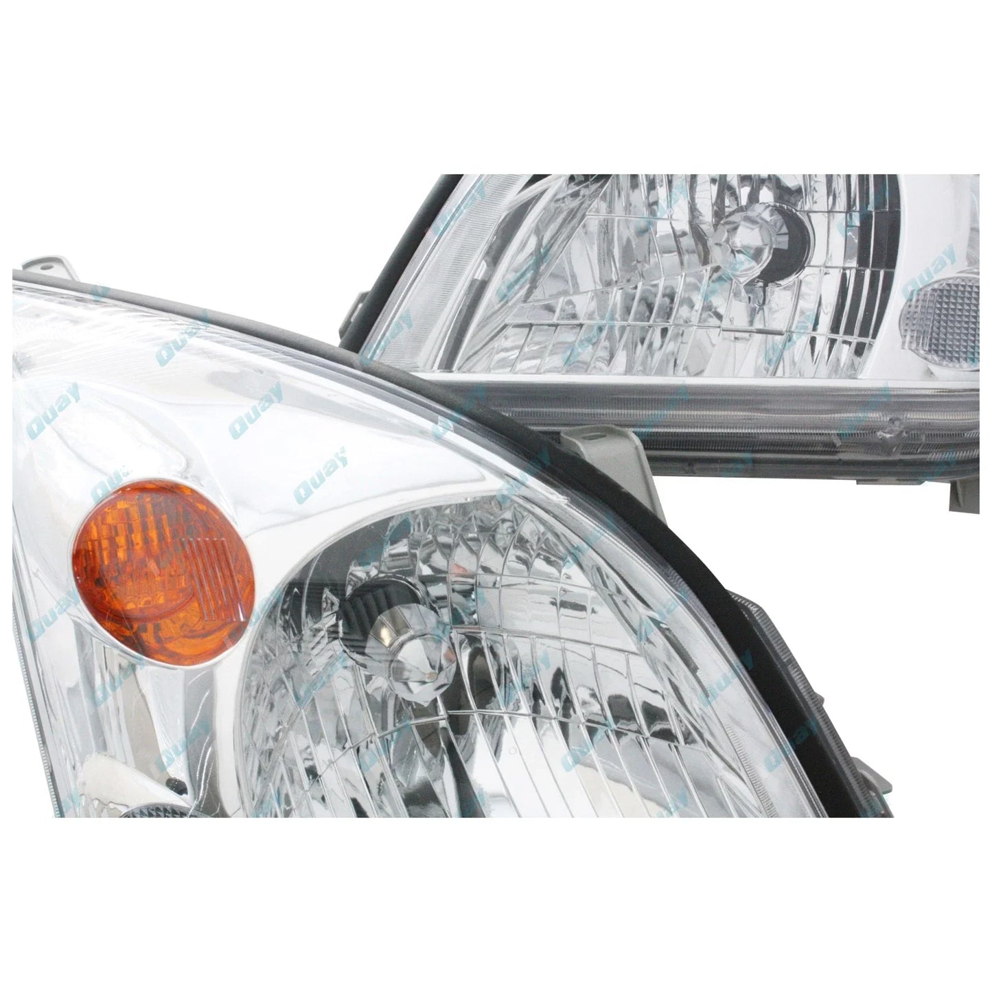 Chrome Headlights Pair for Toyota Landcruiser Prado 120 Series (2002-2009)