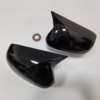 Gloss Black Ox Horn Side Rearview Mirror Cover Cap for Honda Civic (2005–2011)