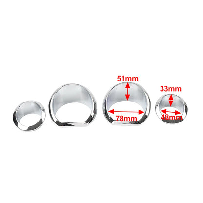 Chrome Gauge Bezel Trim Ring for Harley Touring Electra Street Glide (14-23)