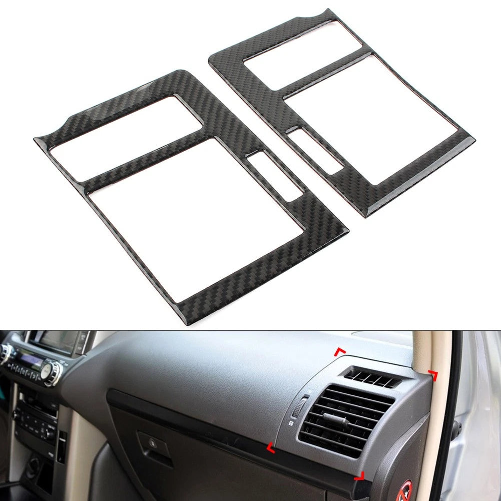 2X Carbon Fiber Steering Wheel Button Cover Trim for Toyota Tacoma (2016–2019)