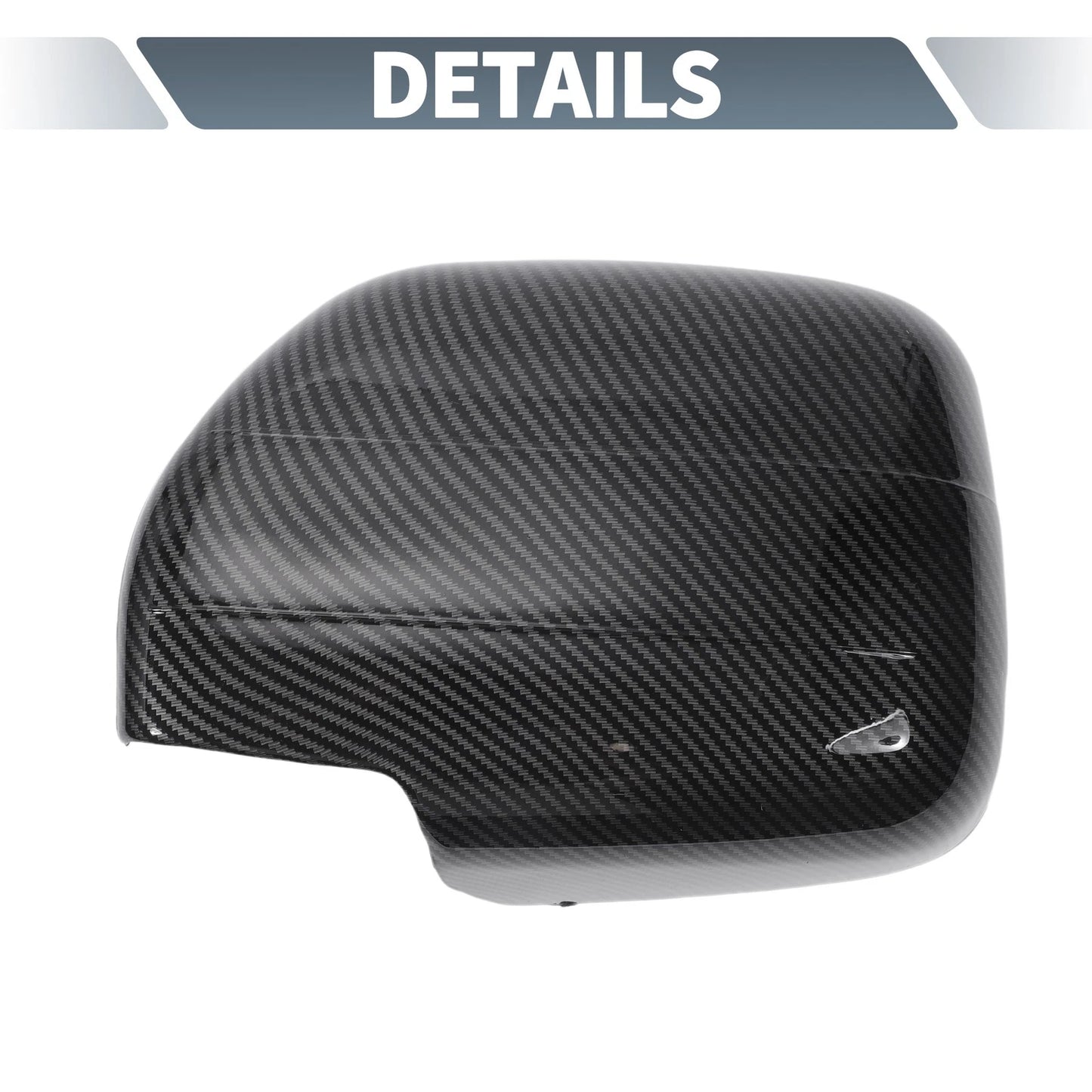 Pair Rearview Mirror Cap Overlay Black Carbon Fiber for Lexus LX470 (1998–2007)