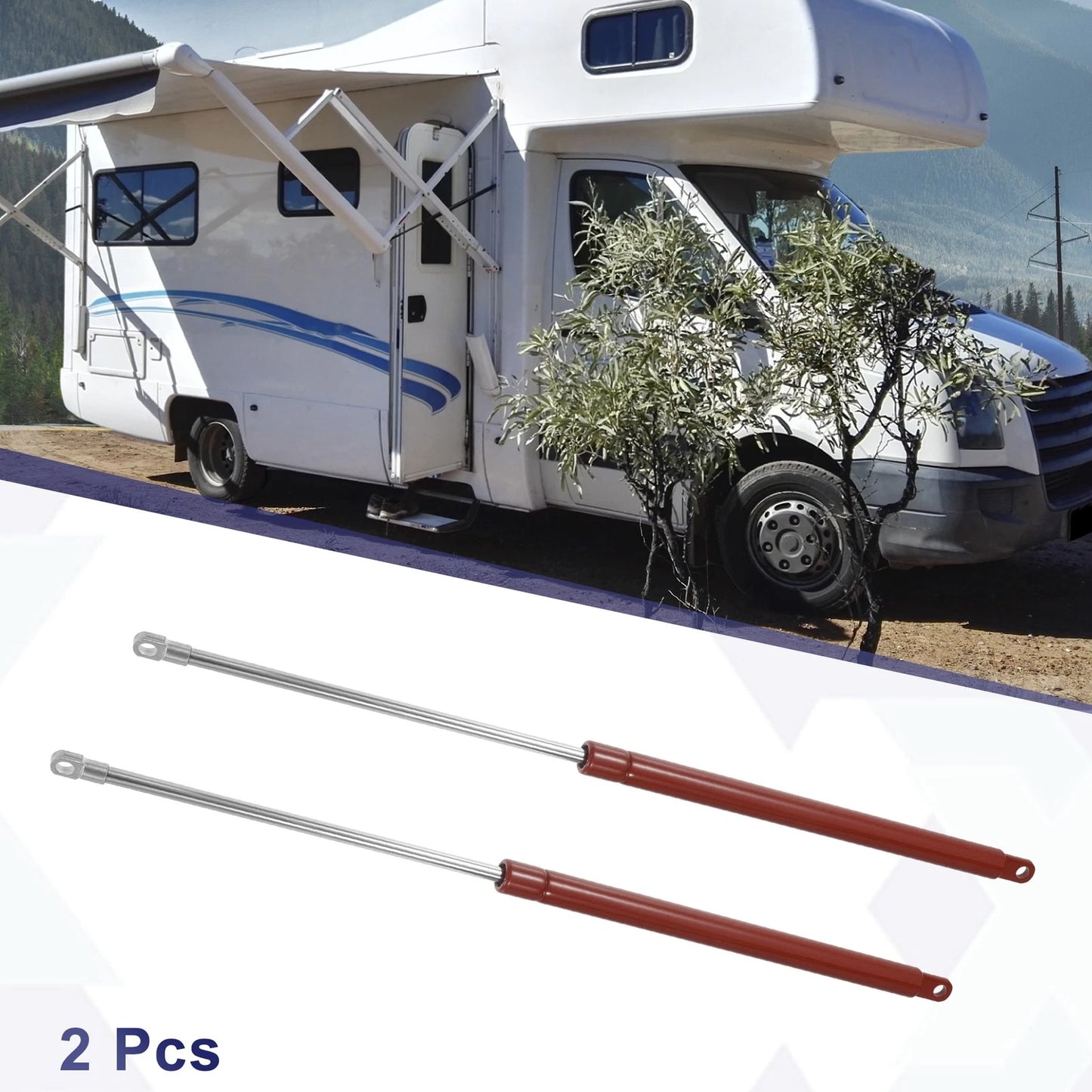 2X 20 Inch 200Lb Red Lift Supports Struts Gas Spring Universal