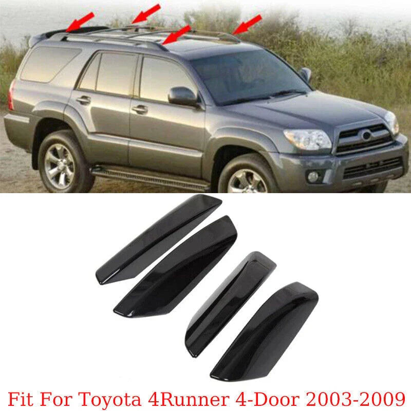 Roof Rack Bar Rail End Cover Shell Cap 4 x for Toyota 4Runner (2003–2009)