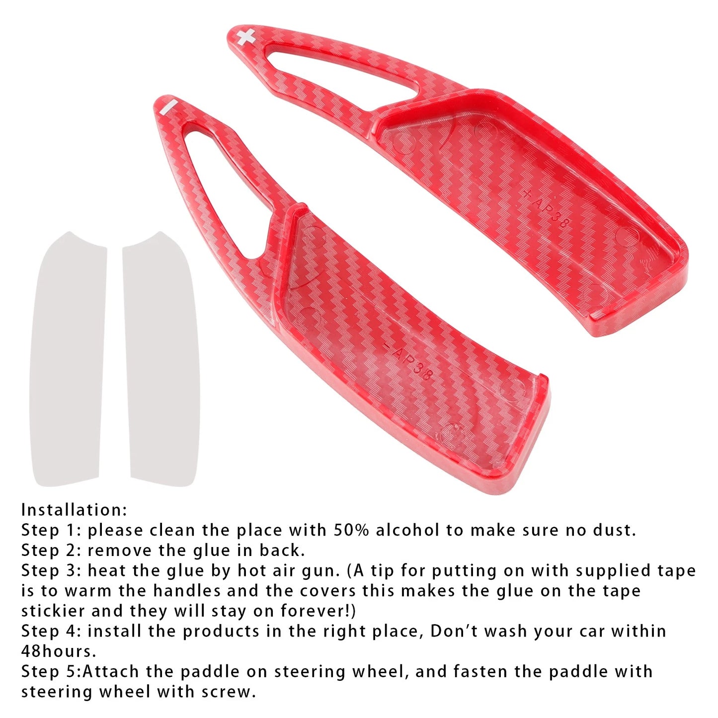 Shift Paddles for Hyundai Tucson Elantra (2015–2023) - Red