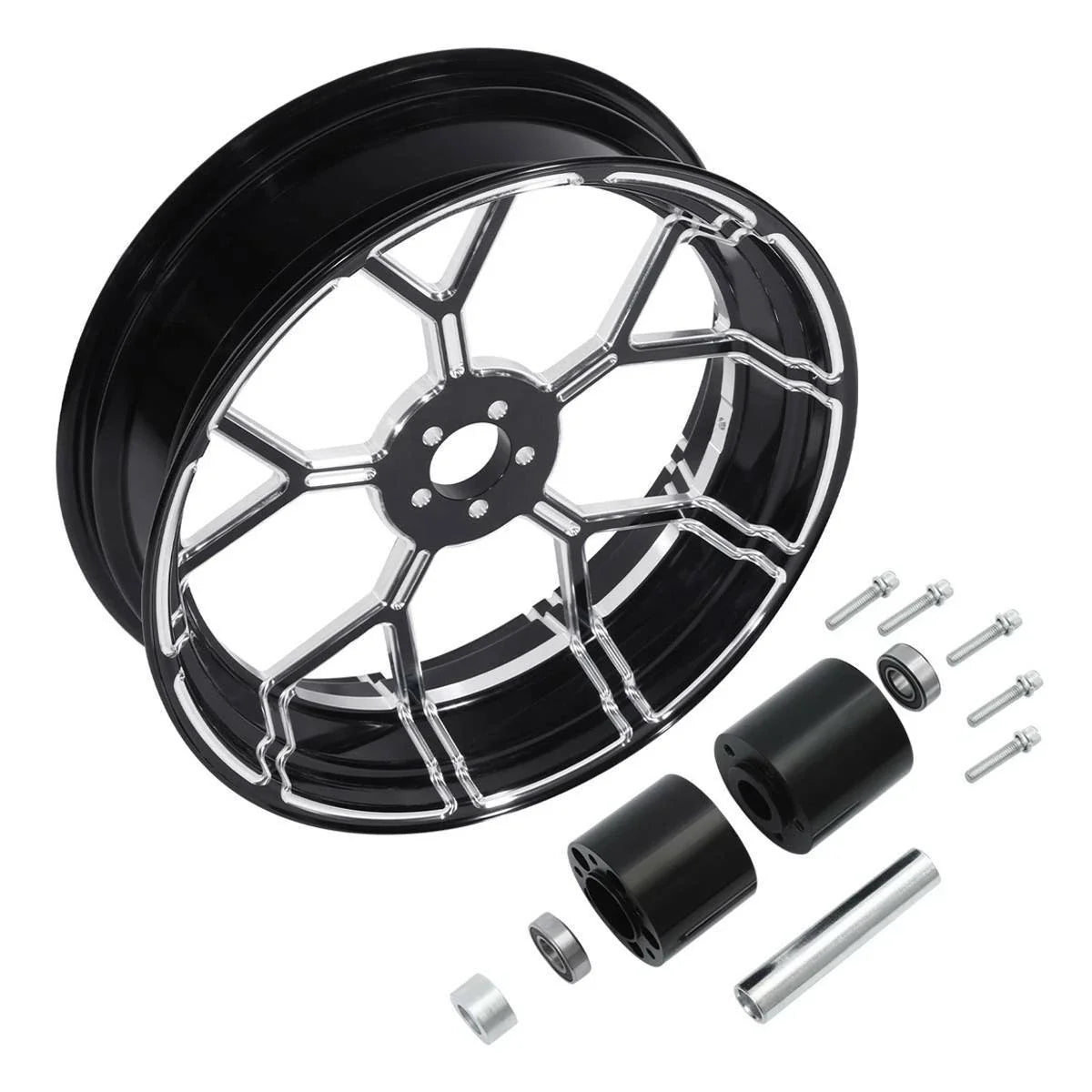 18x5.5 Rear Wheel Rim Hub Pulley Sprocket for Harley Road Glide (2009-2023)