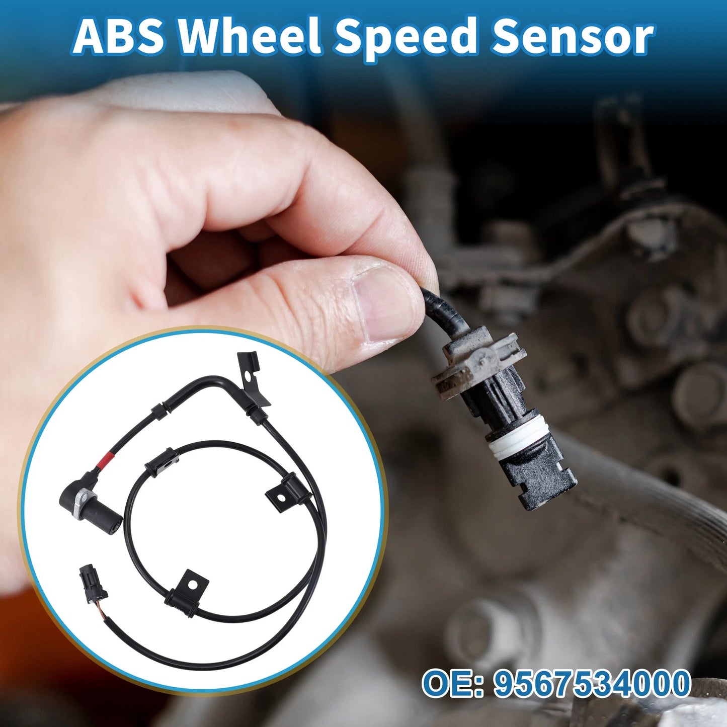 ABS Wheel Speed Sensor No. 9567534000 for Hyundai Sonata (1994–1995)