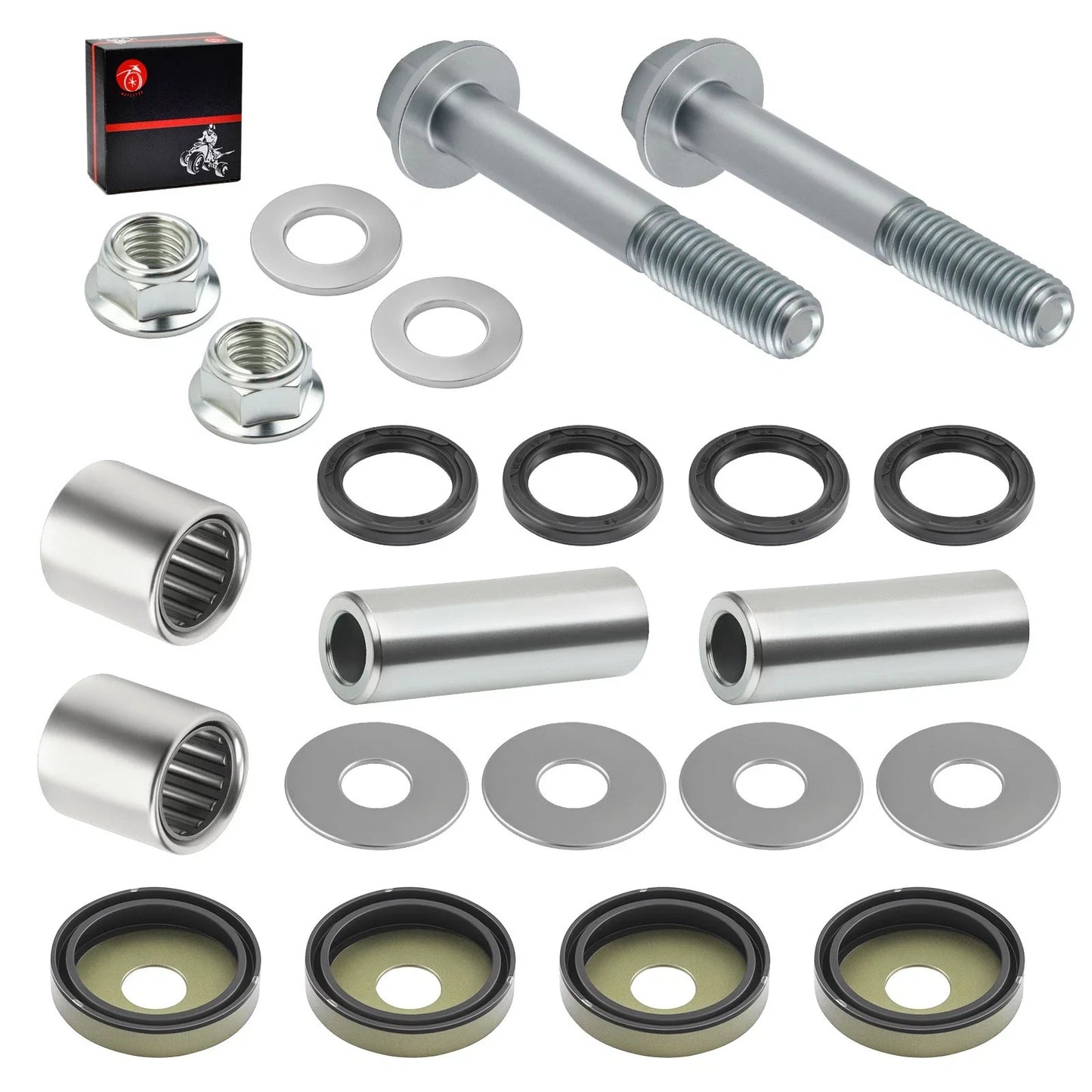 Front Lower A-Arm Bushing Seal Kit & Bolts for Suzuki Z400 LTZ400 (2003–2009)