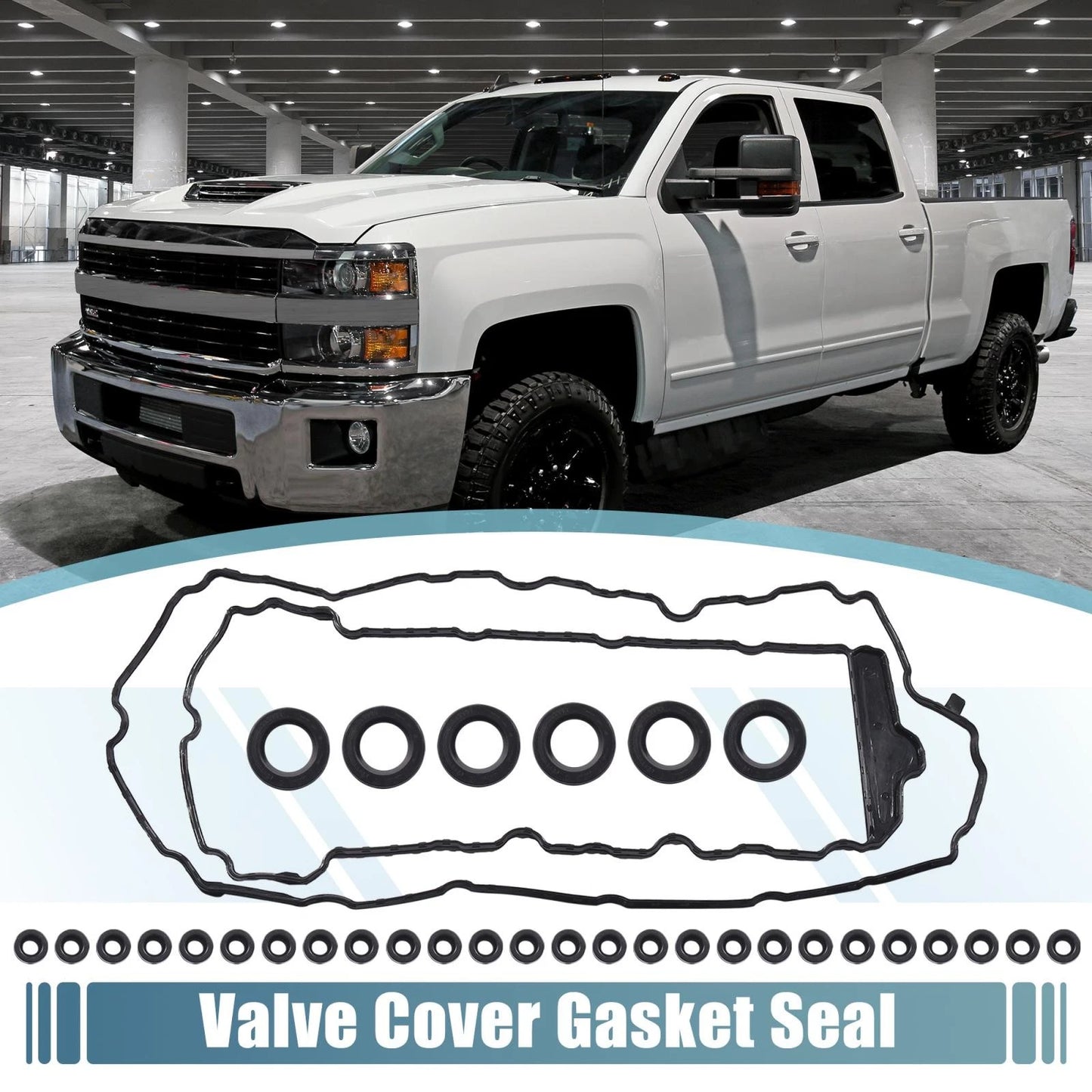 Engine Valve Cover Gasket Set of 2 VS50808R VS50502 for Chevrolet Cadillac CTS (2003–2019)