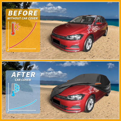 Waterproof Car Cover for Volkswagen Polo Hatchback (2001–2023) 190T-PU