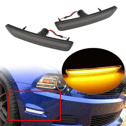 2X LED Front Side Marker Lights for Ford Mustang (2010–2014)