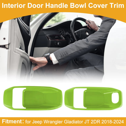 Interior Door Handle Bowl Cover Trim for Jeep Wrangler Gladiator JT (2018–2023)