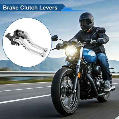 Short Brake Clutch Levers for Yamaha MT-10/FZ-10 (2017–2021) 1 Pair Silver Tone