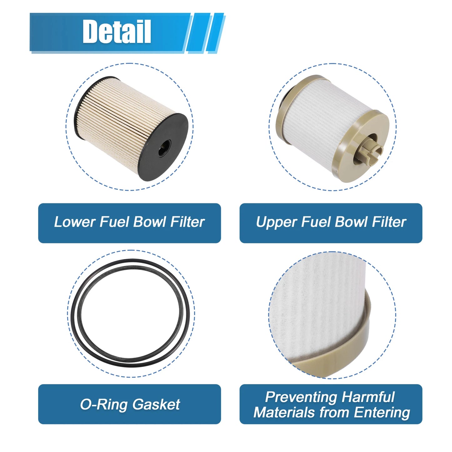 FD4617 Fuel Filter Element Diesel Kit for Ford F250 F350 Super Duty (2008–2010)