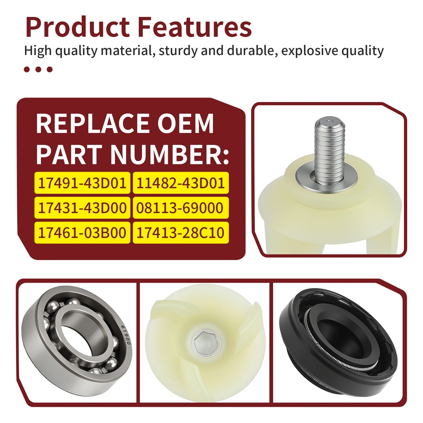 Water Pump Rebuild Kit for Suzuki RM125/S (1992–2000)