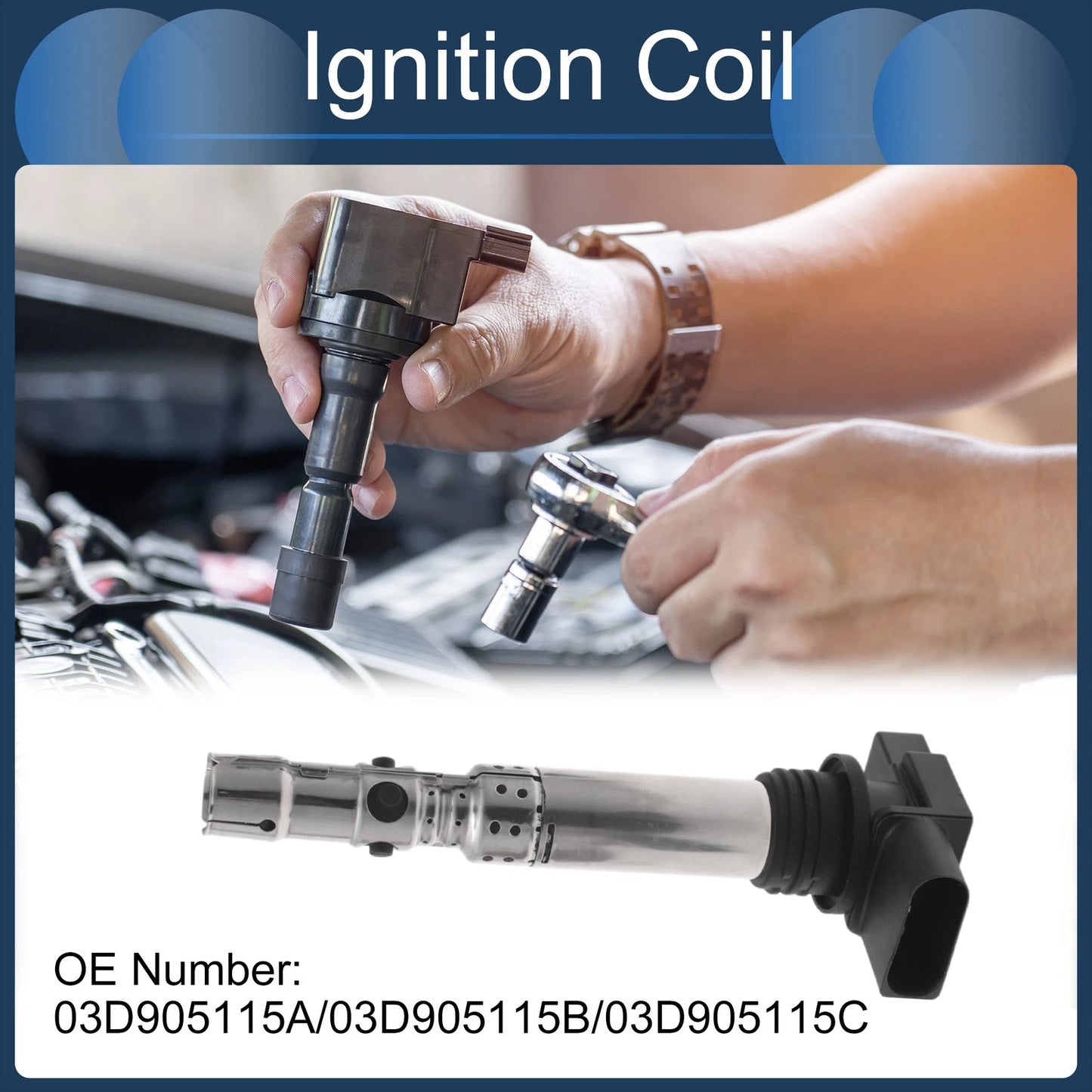Ignition Coil Pack 03D905115A/03D905115B for Skoda Fabia (2001–2007)