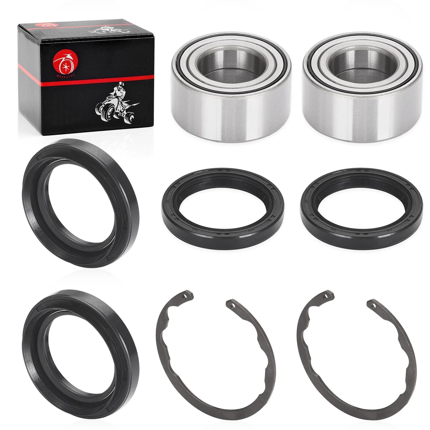 Front Wheel Bearings Seals Kit / Kawasaki Bayou 300 400 (1987–1998)