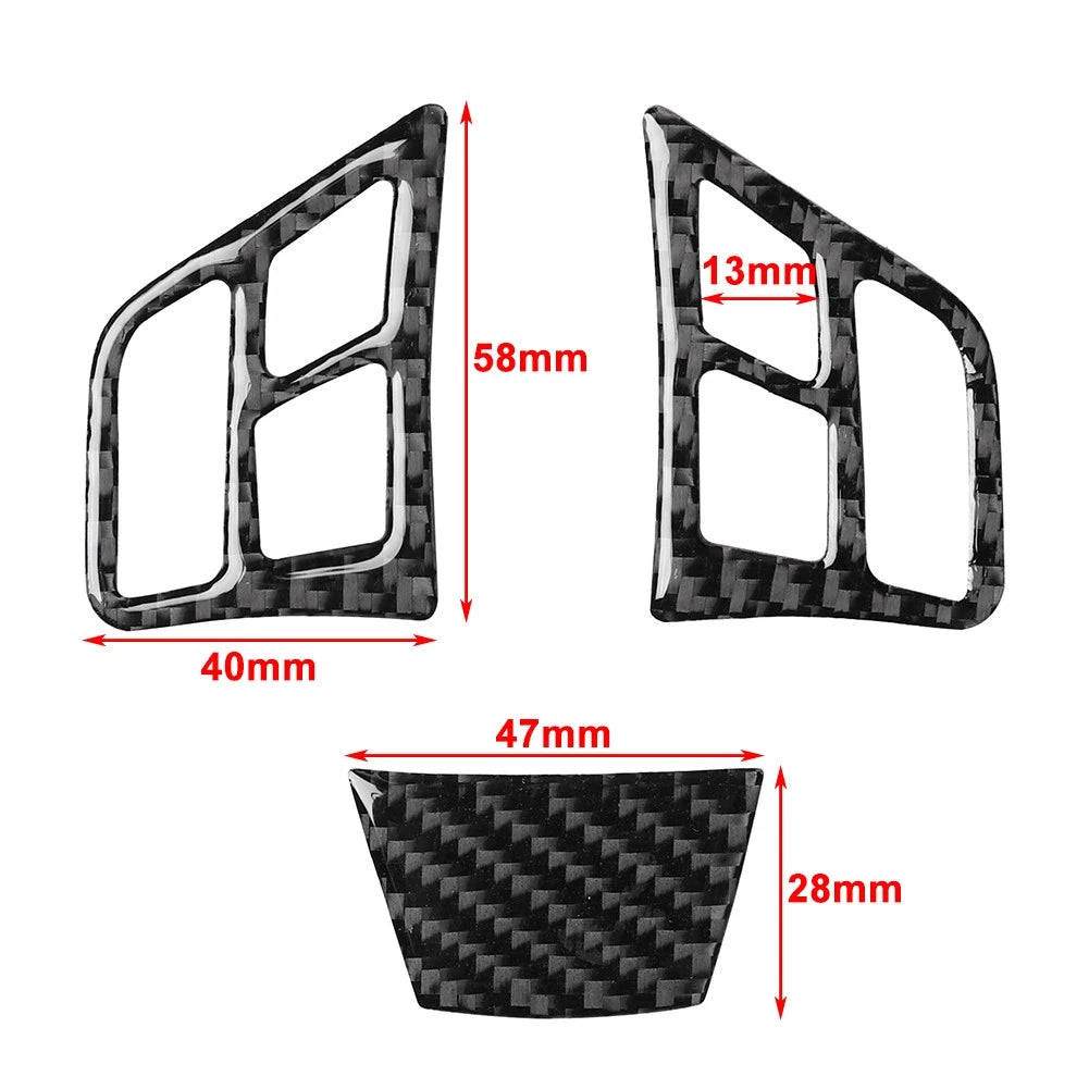 Carbon Fiber Look Steering Wheel Cover Trim for BMW 3 Series (E90–E93)