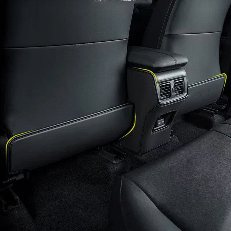 2 x Black rear seat anti kick pad trim cover for Hyundai Palisade (2020–2025)