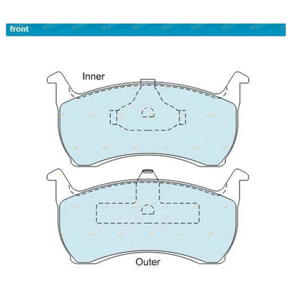 Set of 4 Bendix Front Disc Brake Pads for Falcon Fairmont Fairlane LTD (1988–2000)