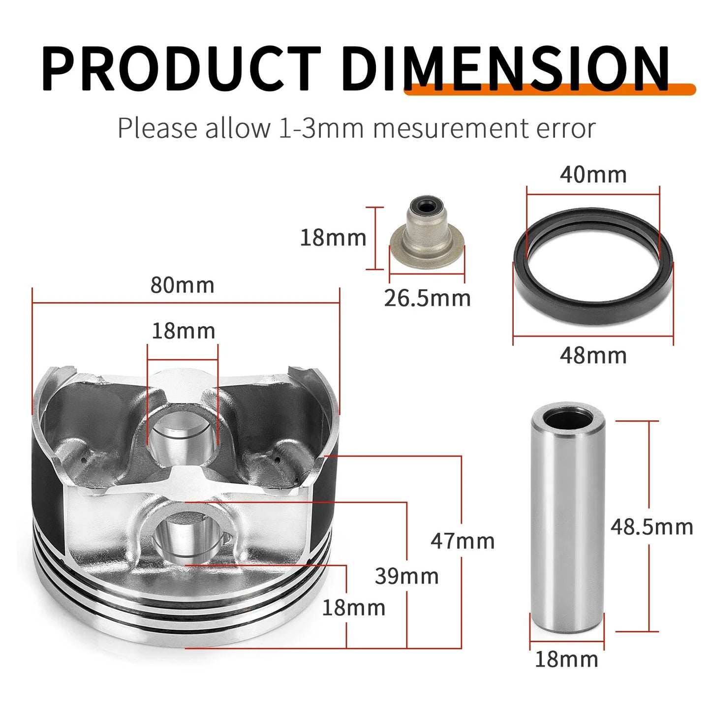 80mm Piston Rings Top End Rebuild Kit for Polaris RZR 800/S 800/4 800 (2011–2014)