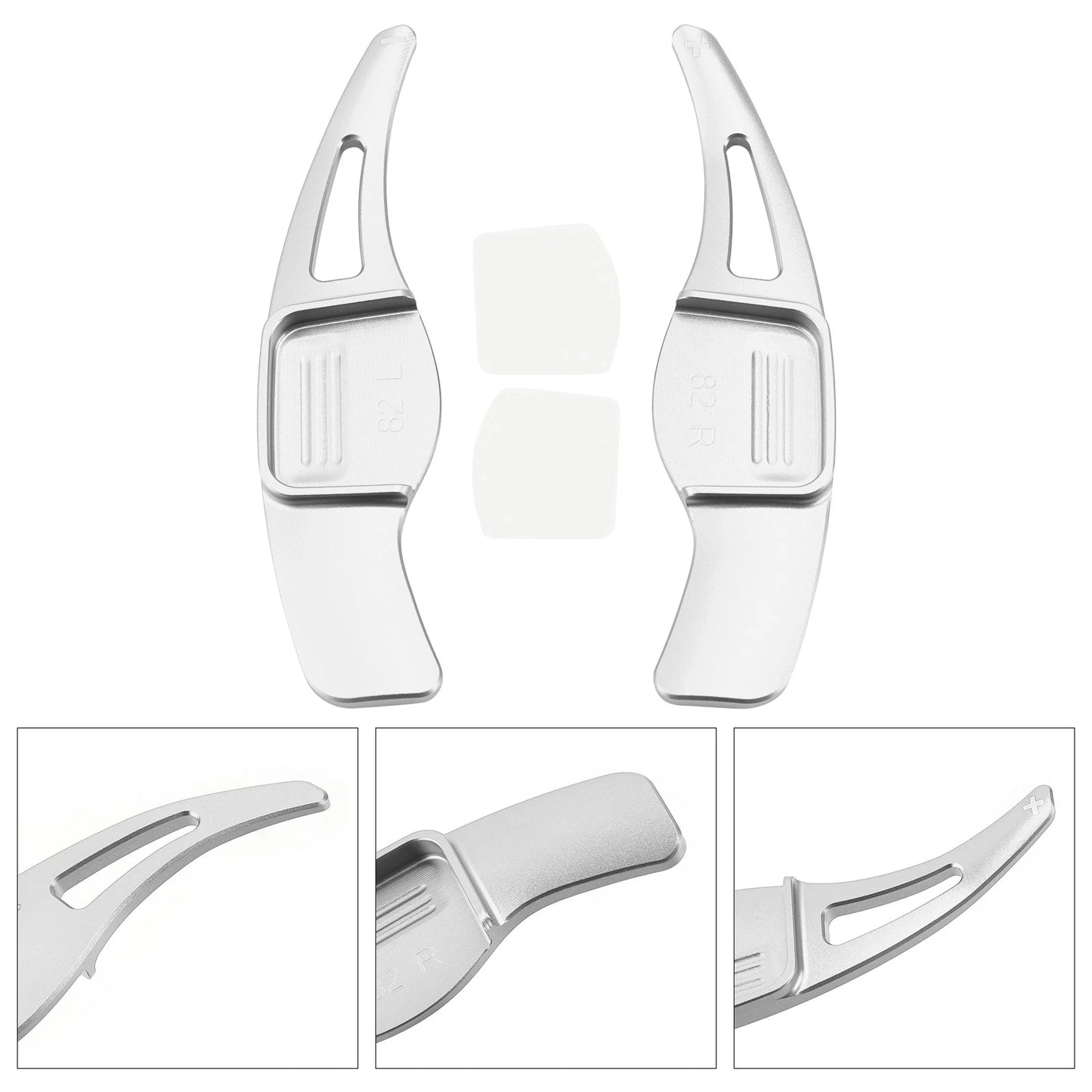 Steering Wheel Paddle Shifter for Hyundai Veloster (2012–2018) Aluminum Silver