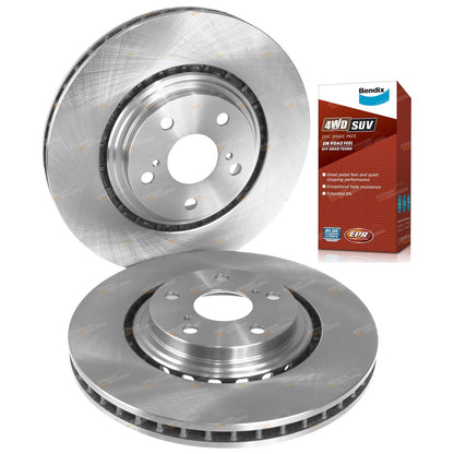 Front Disc Brake Rotors + Bendix Pads for Kluger (2007–2020)