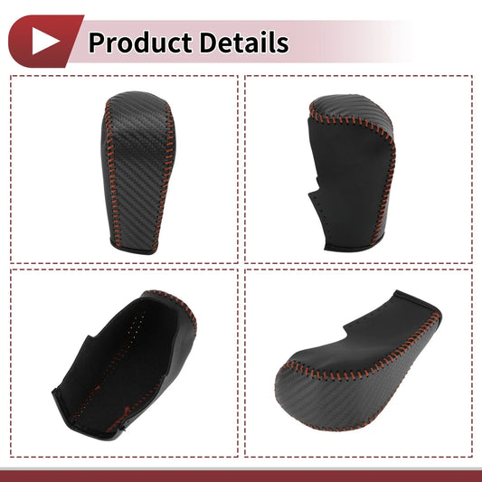 1 Pc Gear Shift Knob Cover for BMW 3 Series E90 (2005-2013) Black Leather