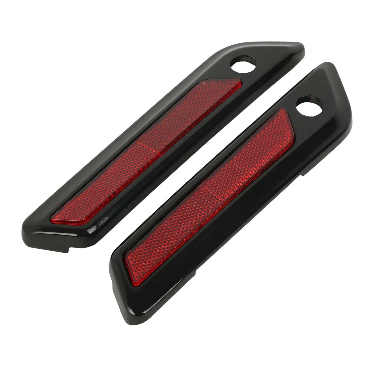 Black/Chrome Saddlebag Latches Covers for Harley Touring (2014-2023)