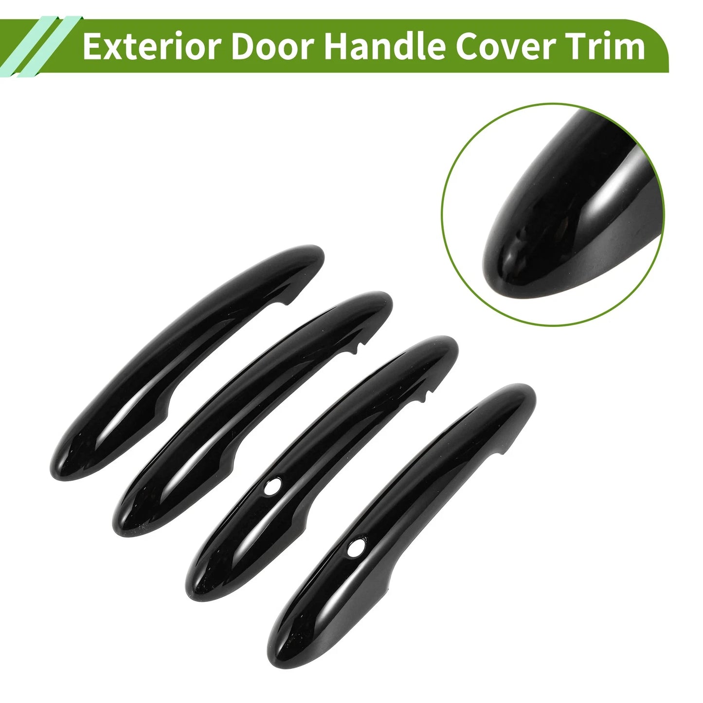 Set of 1 Exterior Door Handle Cover Trim for Mini Cooper F55 (2014–2025) Glossy Black