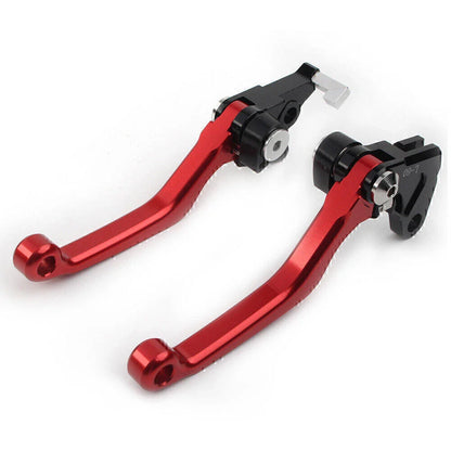 Red Aluminum Pivot Dirt Clutch Brake Levers for Kawasaki KLX250 (1993-1997)