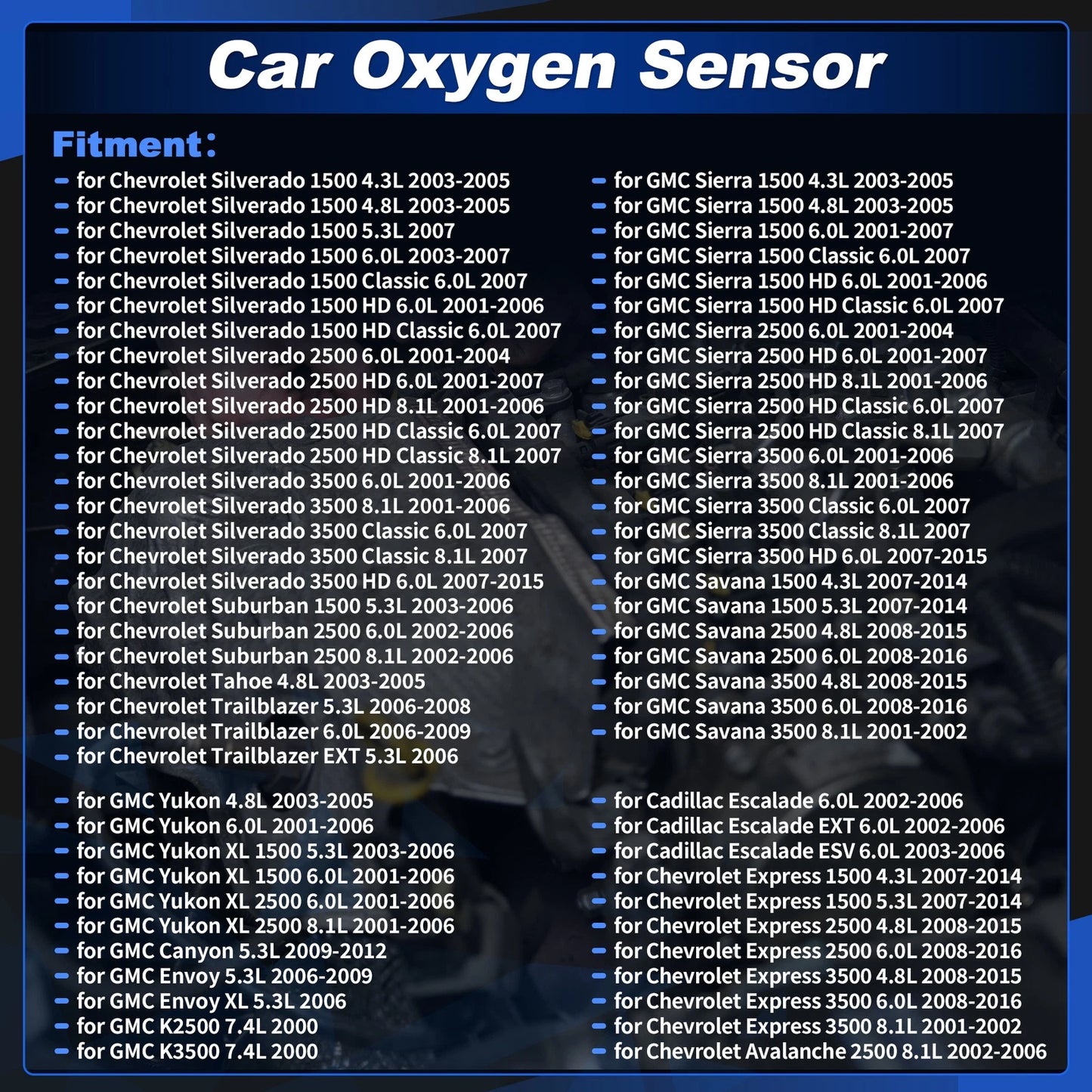 2X Upstream Oxygen Sensor for Chevrolet Silverado 1500 2500 3500