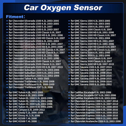 2X Upstream Oxygen Sensor for Chevrolet Silverado 1500 2500 3500