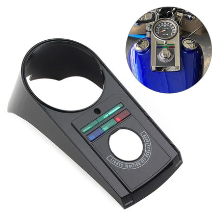 Black Speedometer Dash Panel Cover for Harley Softail (1971-1990)