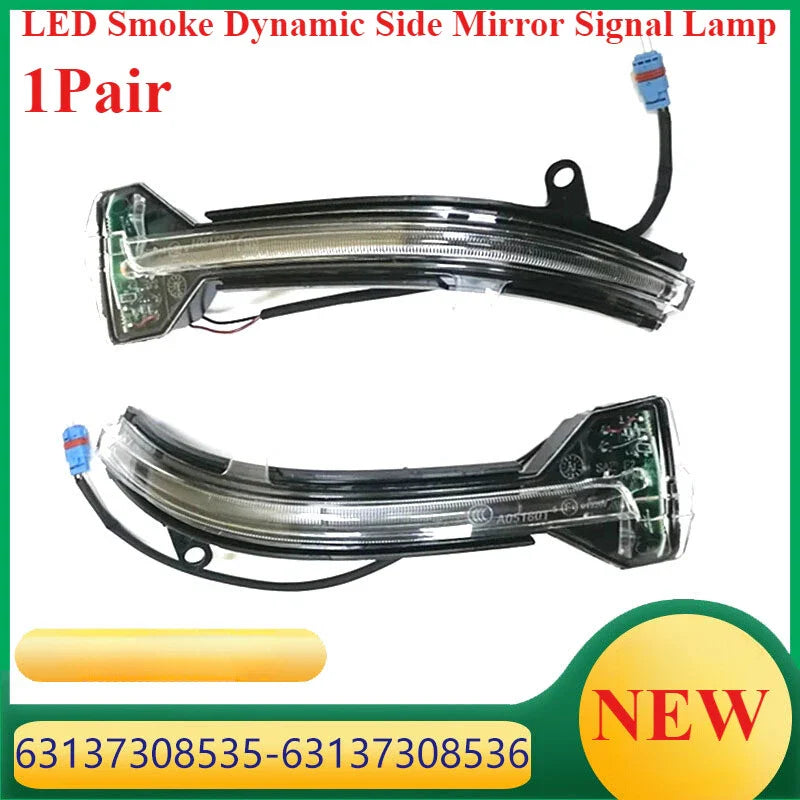 Pair LED Smoke Dynamic Side Mirror Lamp for BMW 5/6/7 F10/F12 (2010–2016)