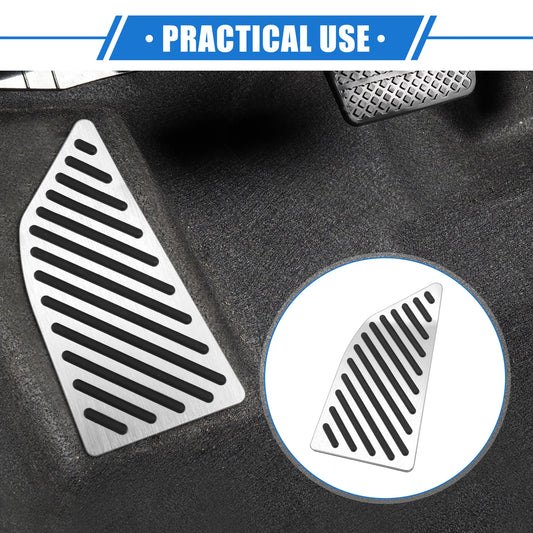 Foot Rest Pedal Cover for Toyota Corolla (2019–2020) Antislip Silver Tone