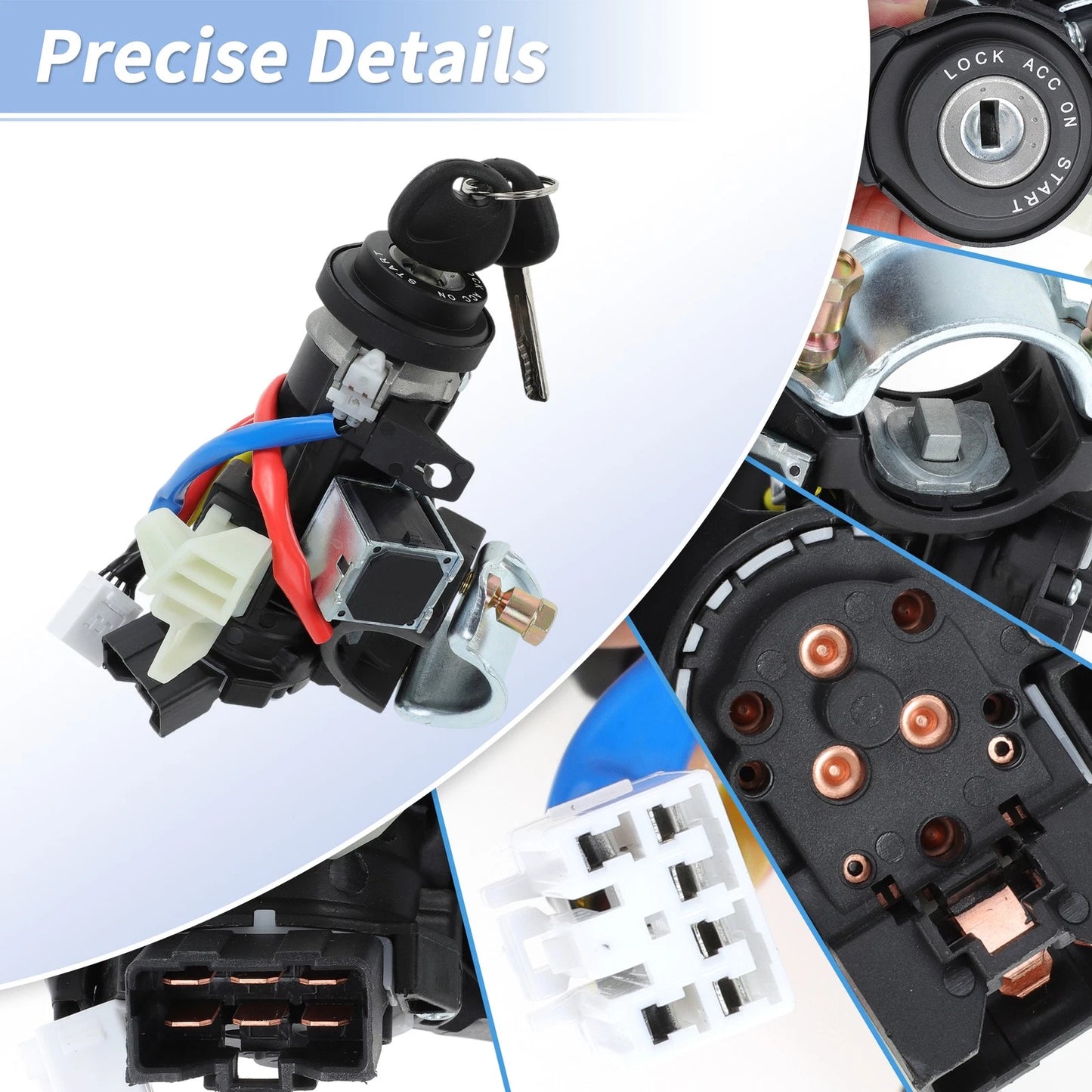 Set of 1 Ignition Lock Cylinder Assembly for Hyundai Sonata (2015–2019)