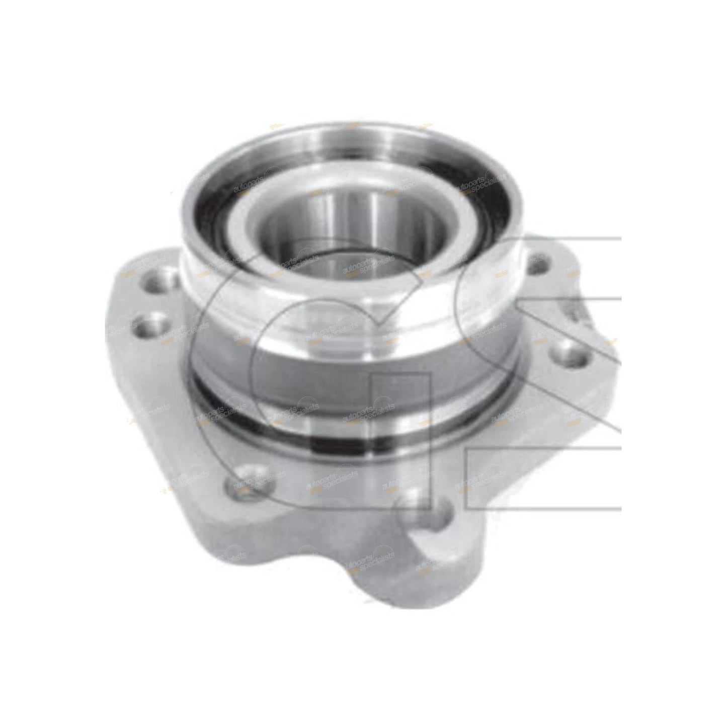 LH Rear Wheel Bearing Hub Assembly for Honda CR-V (1997–2002)