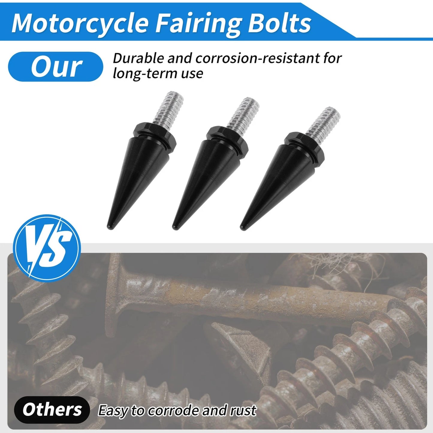 Windshield Bolts for Harley Davidson Street Glide (1996–2013) Aluminum Black