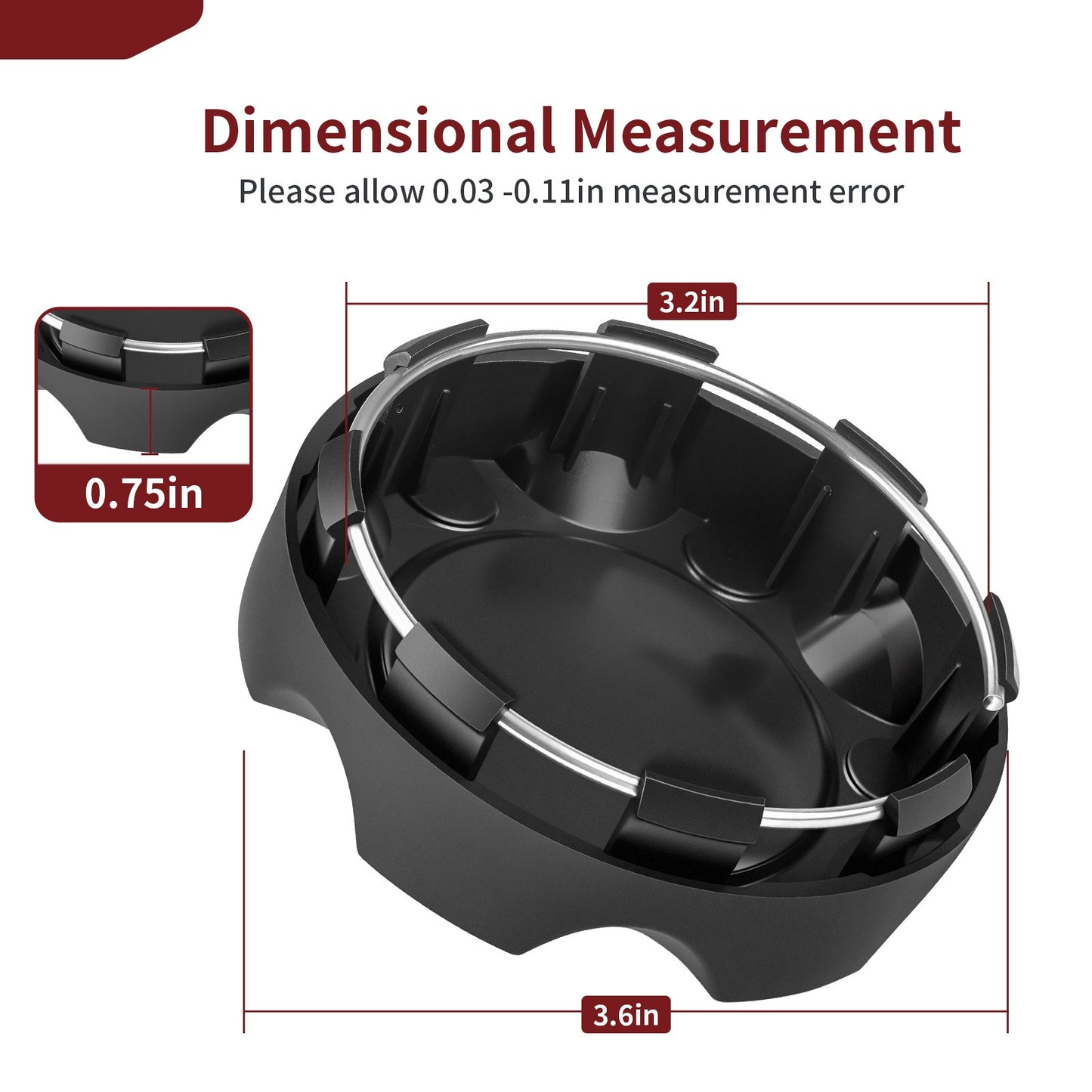 Set of 4 Wheel Center Caps for Polaris RZR XP 1000 (2017–2022)