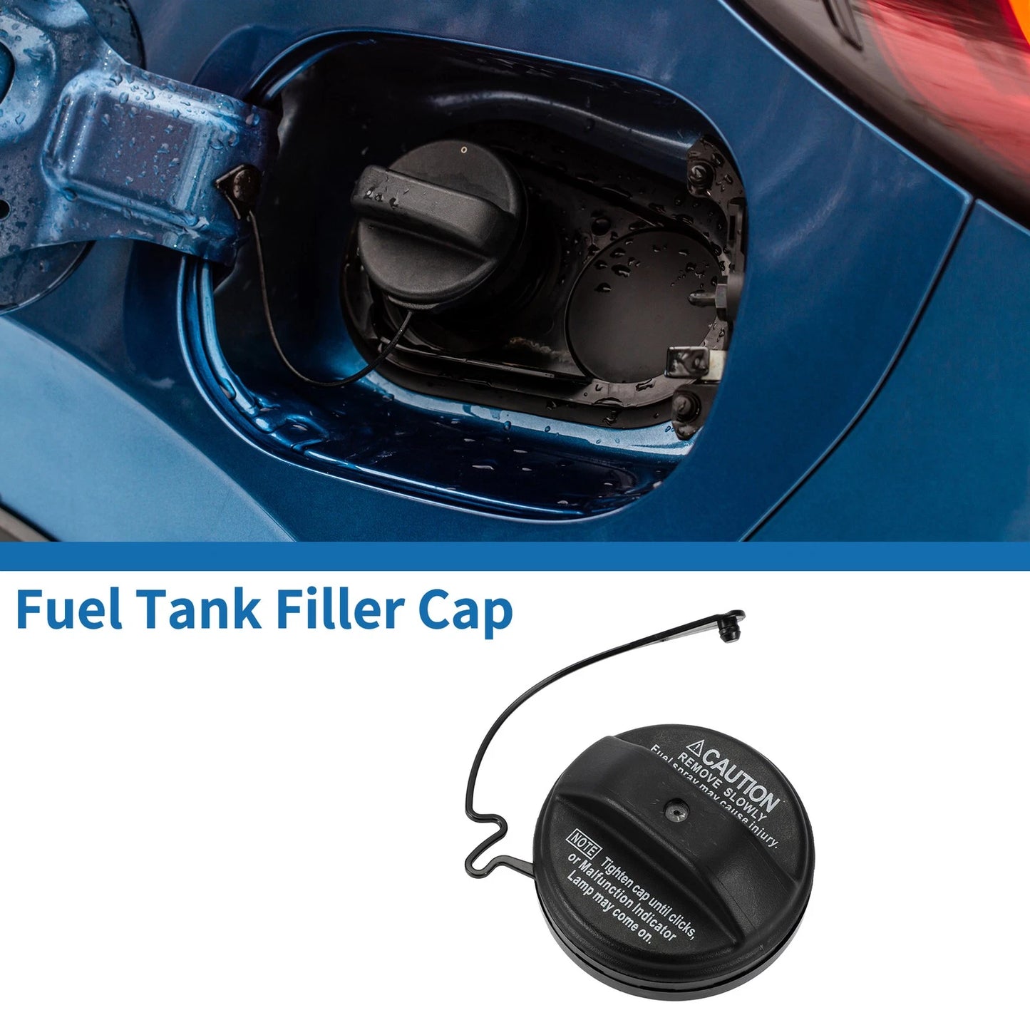 Fuel Filler Cap No.7730033070 for Toyota 4Runner (2003–2009) Black White