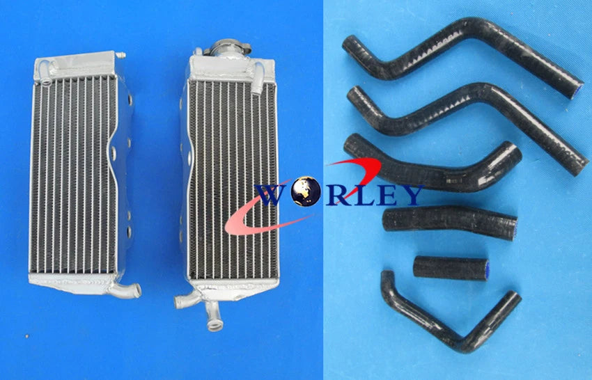 Aluminum Radiator with Blue Hoses for Honda CR250R (1990–1991)