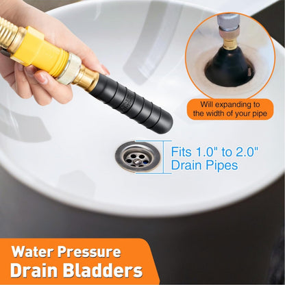 Drain Cleaning Bladder for 1" to 2" Drain Pipe