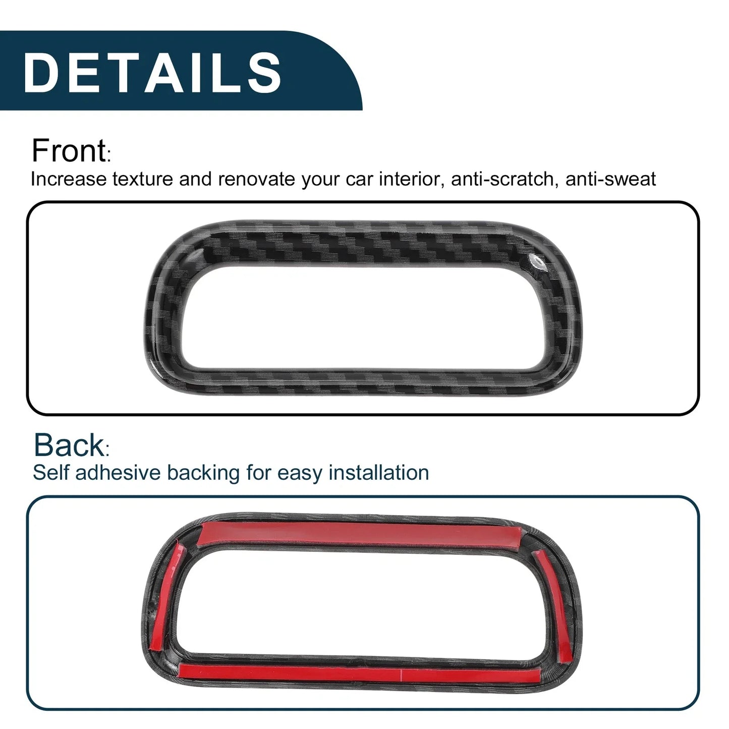 Warning Lamp Button Cover for Honda Vezel RV3 RV4 RV5 RV6 Carbon Fiber Black