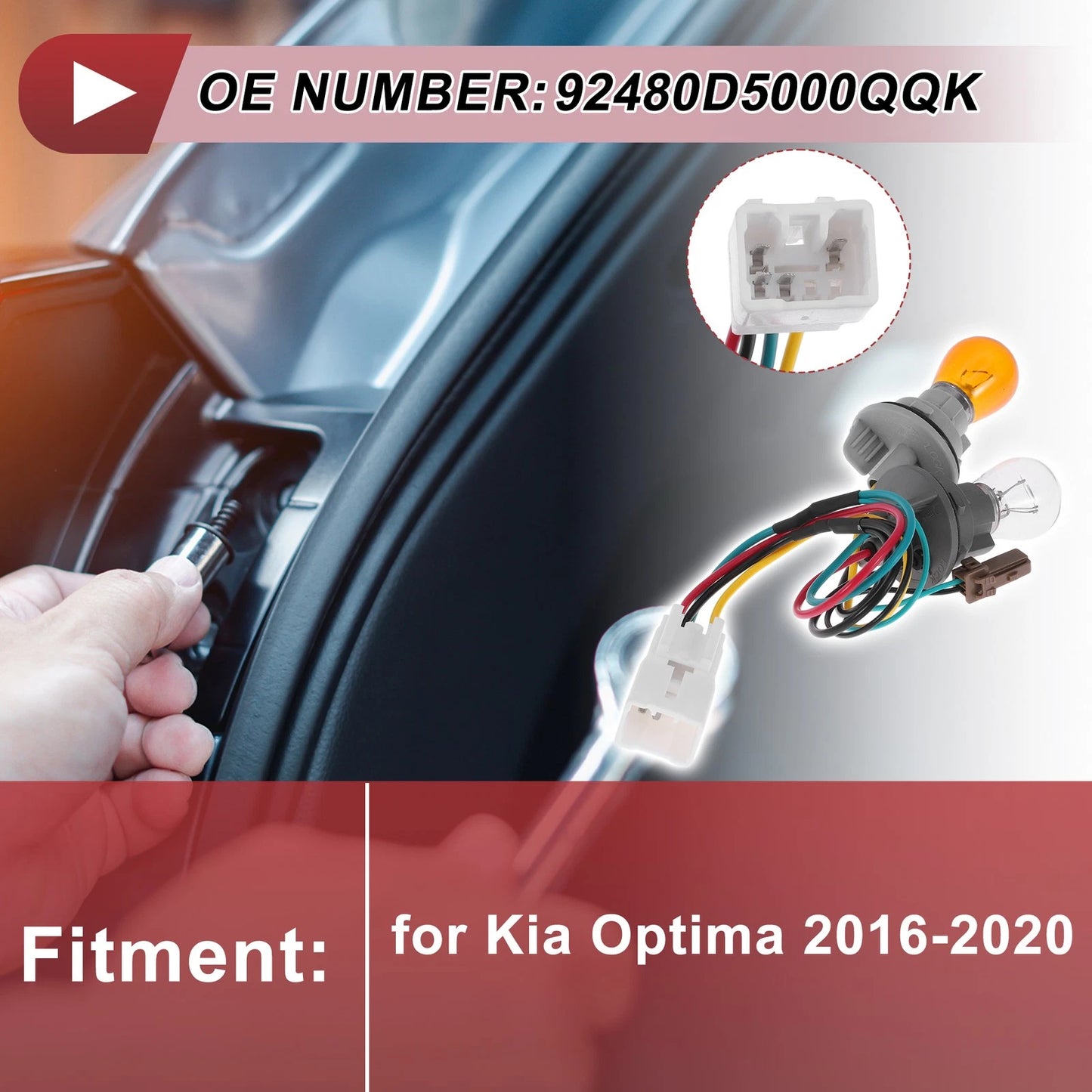 Tail Light Socket Wiring for Kia Optima (2016–2020) No. 92480D5000QQK