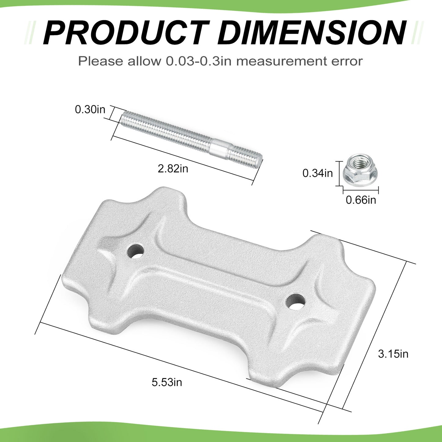 Chain Adjusting Plate & Bolt for Kawasaki KFX400 & Suzuki LTZ400 (2003–2006)