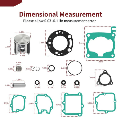 Top End Rubuild Kit 54mm STD B Piston for Honda CR125R (2003–2004)