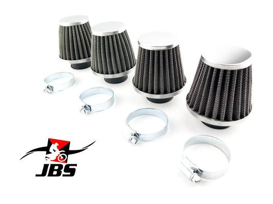 52mm Chrome Pod Air Filter Cleaner for YAMAHA FZX700 (1986-1987) - Set of 4