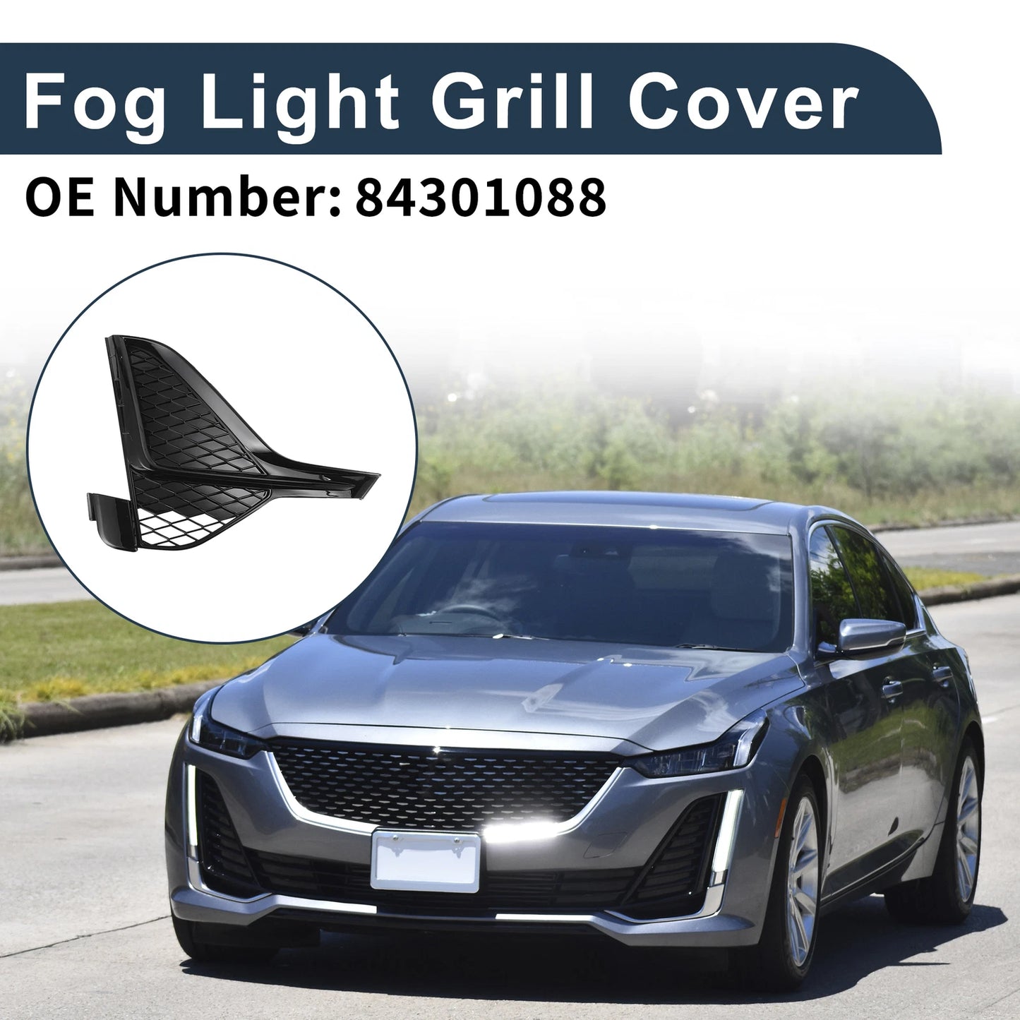 1 Pc Fog Light Grill for Cadillac CT5-V (2020–2023) No. 84301088