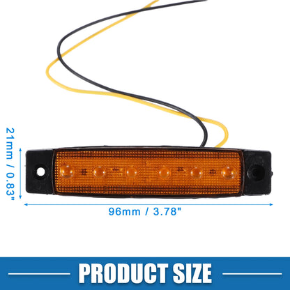 Set of 10 LED Side Marker Lights for Trailer Truck RV Van Amber
