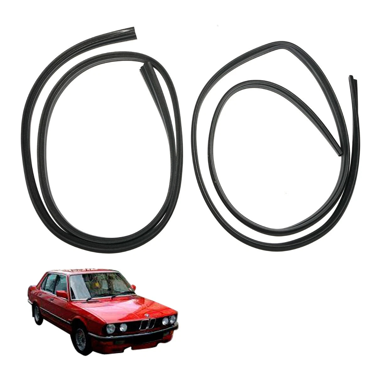 Window Glass Run Door Channel Pair for BMW 5 Series E28 M5 1982–1988